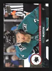 Paul Martin SN100 2017-18 Upper Deck UD Exclusives San Jose Sharks #399 - Picture 1 of 2