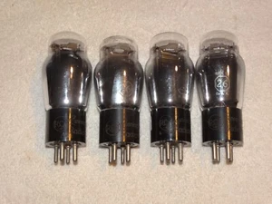 4 x #26 Cunningham/Radiotron Tubes *Close testing Quad*Hot Stamped Bases*#3 - Picture 1 of 4
