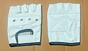 Guantes para hombre de cuero blanco para conducir motocicleta dedo menos resistencia K-1 - Imagen 1 de 1
