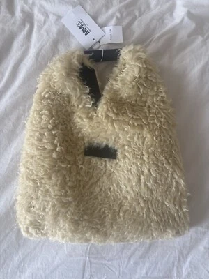 NWT MAISON MARGIELA MM6 Beige Faux Fur Japanese Tote Handbag Snap Closure - Image 1 of 4