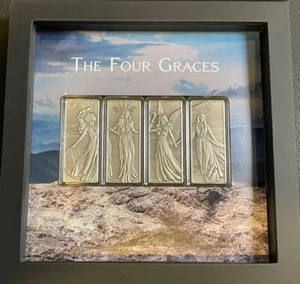 2024 4 x 1 Oz .999 Silver The Four Graces silver Bar Set In Display With COA! - Picture 1 of 5