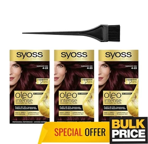 Syoss Oleo Intense 4-23 Burgunderrot Ammoniakfrei Haarfarbe Beste Qualität 3er Pack - Bild 1 von 6