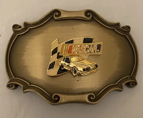Vintage 1978 Raintree Nascar Belt Buckle Cover