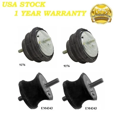 4 piezas motor delantero y montaje trans apto para BMW 525i 2001-2003 2.5L, 530i 3.0L Foto 1 de 4