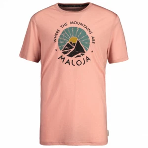 T-shirt Maloja Mail.M uomo manica corta multisport rosa taglia L nuova - Foto 1 di 1