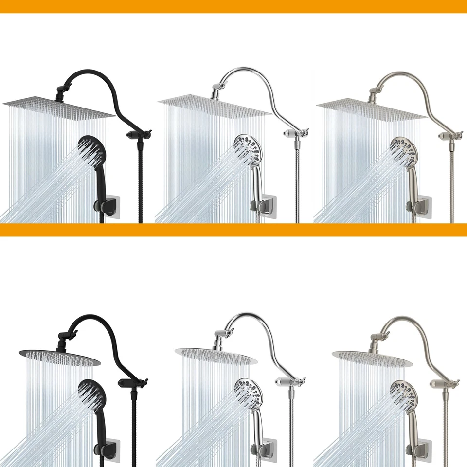 Hibbent Shower Head Combo High Pressure Rain Shower Head All Metal Handheld - Image 1 of 1