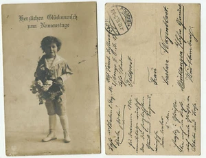 03866 - Herzlichen Glückwunsch zum Namenstage - Feldpostkarte, Lahr 4.12.1916 - Imagen 1 de 1