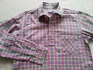 45RPM forty five RPM studio by R NMD pullover purple plaid checks shirt size 1 - Picture 1 of 9