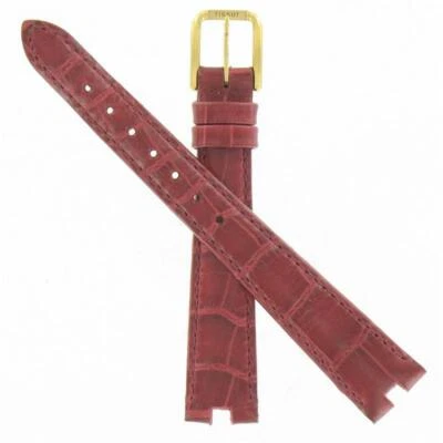 Correa de reloj Tissot de cuero genuino rojo de 15 mm para dama T600013432 T68536521A, T685.36 Foto 1 de 3