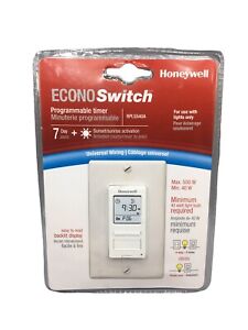 Honeywell RPLS540A ECONOSwitch Programmable Timer Switch, White (Requires 40 W)