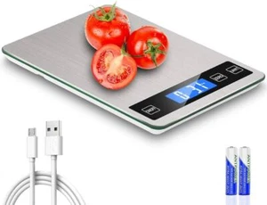 15kg/1g Küchenwaage Digitalwaage Haushaltswaage Feinwaage mit Tara Edelstahl - Bild 1 von 18