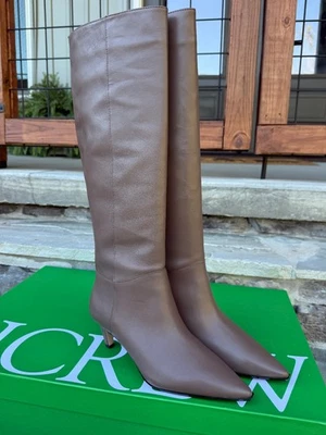 J.Crew новый Stevie колена тянуть на кожаные ботинки в Portabella размер 9 новый в коробке - Изображение 1 из 4