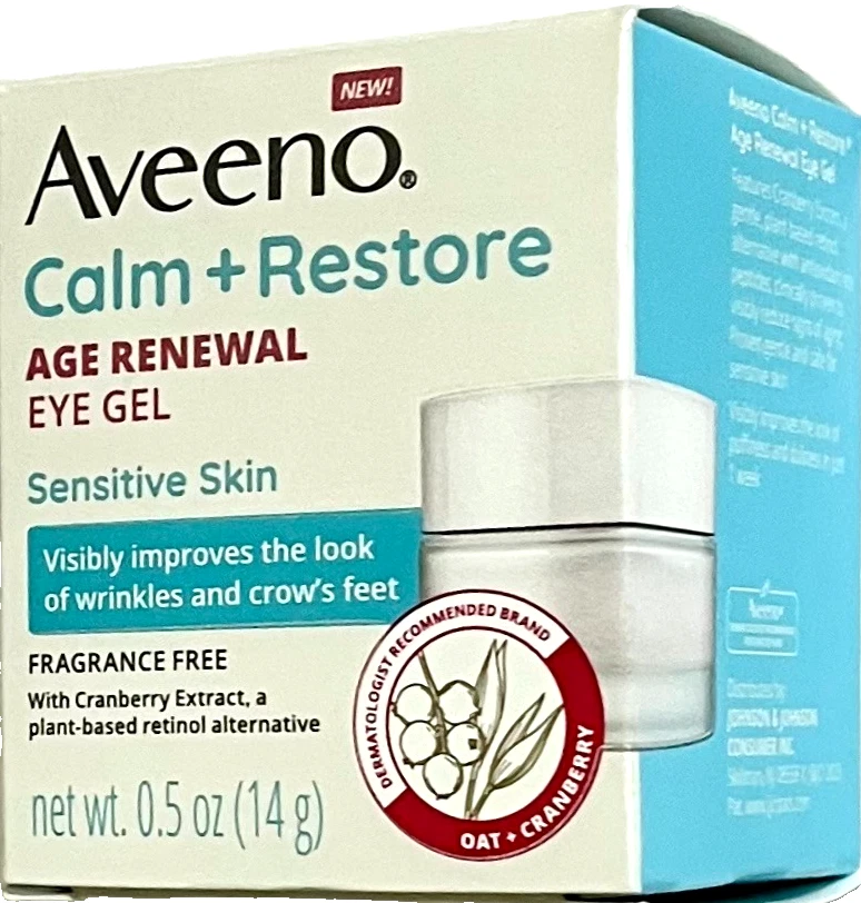 Gel para ojos arrugas Aveeno Calm + Restore Sensitive Age Renewal sin fragancia 0,5 oz Foto 1 de 1