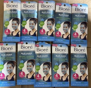 Biore Blue Agave & Baking Soda Instant Warming Clay Mask 0.25 Oz. 10 Packs - Picture 1 of 6