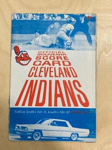 1962 Cleveland Indians Vs San Francisco Scorecard ufficiale con scritta - Foto 1 di 5