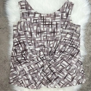 MARNI Blouse Top Size 8 Made in Italy Abstract Print Twist Front Quiet Luxury - Picture 1 of 8