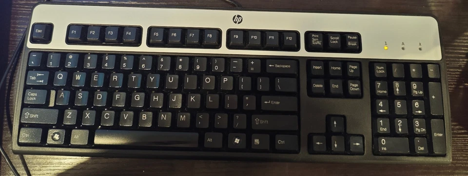 HP KU-0316 434821-001 Black/Silver Standard USB-Wired Keyboard - Image 1 of 1