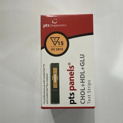PTS Diagnostics Non Fasting cholesterol Lipid Strip Chol+Glu+HDL *open Box - Image 1 of 3