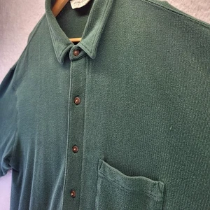 Vintage Eddie Bauer Mens 2XL Button Up Shirt Heavy Pockets Cotton Long Sleeve - Picture 1 of 20