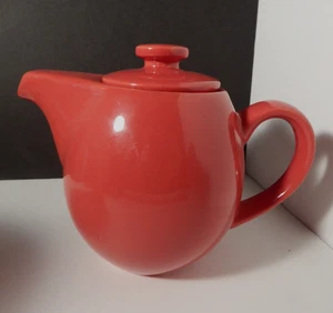 OmniWare 24 Oz Stoneware Teapot with Stainless Steel Mesh Infuser (Simply Red) - Picture 1 of 9