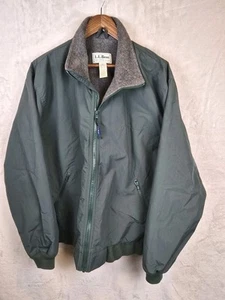 LL Bean Three-Season Jacket Men's XL Dark Green Fleece Lined Style KR27 - Picture 1 of 15