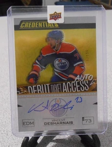 2023-24 Credentials Debut Ticket Access /125 Vincent Desharnais Rookie Auto RC - Picture 1 of 2