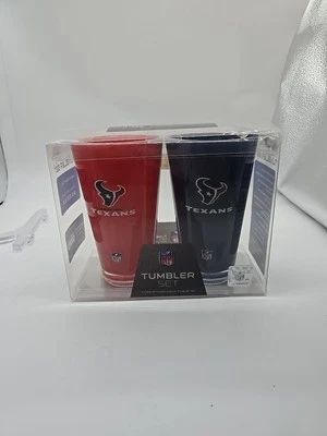  ¡Juego de vasos Houston Texans! 2x 20oz. Vasos NFL Oficial Nuevo Paquete de 2 Raro Foto 1 de 4