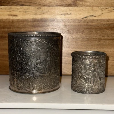 Derby S.P. Vintage Co. Tazze internazionali placcate argento martellato - Immagine 1 di 4