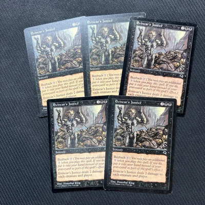 Evincar's Justice MTG Tempest Magic the Gathering Black Vintage Playset 5 - Image 1 of 4