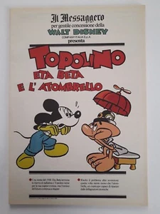 Topolino Eta Beta e l'atombrello Walt Disney Il Messaggero 1990 - Bild 1 von 1
