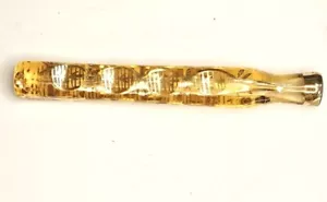 Yellow Glass Gilt Antique Glass Throwaway Scent Laydown Perfume Bottle D - Picture 1 of 7