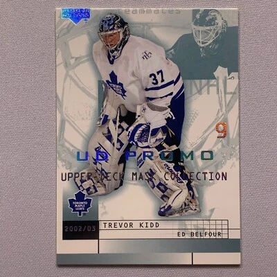 Trevor Kidd Ed Belfour 2002-03 Upper Deck Mask Collection Promo MISCUT - Image 1 of 2