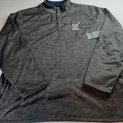 Navy Colosseum Sweatshirt Men's Size 3XL Grey Quarter Zip Pullover Sweater Cover