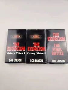 THE EXORCISM Bob Larson 3 Part VHS Collection Victory Video Final Battle SEALED - Picture 1 of 5