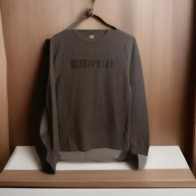 Caterpillar тепловой рубашка мужской маленький черный логотип вафли трикотажа длинным рукавом Cat - Изображение 1 из 3