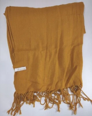 Collection Eighteen 100% Viscose Scarf Wrap Golden Mustard Color Super Soft - Image 1 of 4