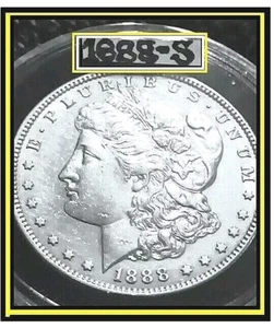 🪙 1888 S  MORGAN SILVER DOLLAR | LOW MINTAGE = 657,000 |AU/BU | GOOD DATE  🇱🇷 - Picture 1 of 17