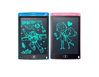 Confezione da 2 tavolette grafiche da 8,5" con penna touch rosa e blu per b - Immagine 1 di 4