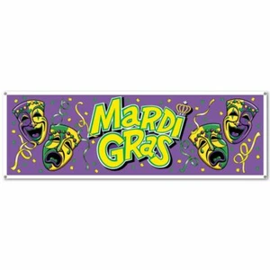 Mardi Gras Sign Banner 5  ft Purple all weather - Bild 1 von 1
