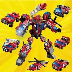 496PCS Transforming Robot Building Blocks City Truck Vehicle DIY War Mecha Brick - Picture 1 of 6
