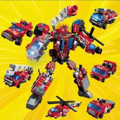 496PCS Transforming Robot Building Blocks City Truck Vehicle DIY War Mecha Brick - Image 1 of 4