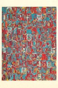 Artist Jasper Johns NUMBERS IN COLOR 4x6 Postcard - Picture 1 of 2