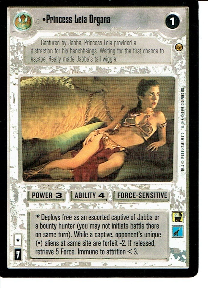 STAR WARS CCG JABBA'S PALACE BLACK BORDER RARE PRINCESS LEIA ORGANA mp - Image 1 of 1