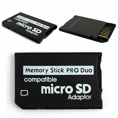 For Sony and PSP Series Micro SD SDHC TF to Memory Stick MS Pro Duo PSP Adapter - Image 1 of 4