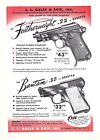 1952 Beretta The Featherweight .22 & The Bantam .25 Vintage Mag Print Ad/Poster