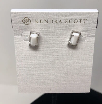 Kendra Scott  Paola 14K Silver Plated Earrings, Mother Of Pearl, NWT $65 - Image 1 of 4