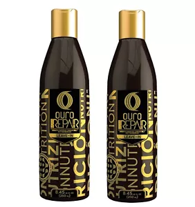 2 Bottles Ouro Extra Repair Keratin Complex Argan Oil Leave In Treatment 8.45 oz - Picture 1 of 2