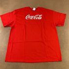 T-shirt à manches courtes Delta adulte taille 2XL rouge blanc logo Coca-Cola neuf
