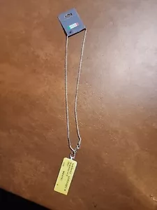Cadena cuadrada de trigo de plata de ley 925 - corte diamante - collar de 18 pulgadas Italia - Imagen 1 de 9