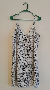 Emery Rose Nachthemd groß schwarz weiß Leopard Punkte Schlupfkleid Nachthemd  - Bild 1 von 10